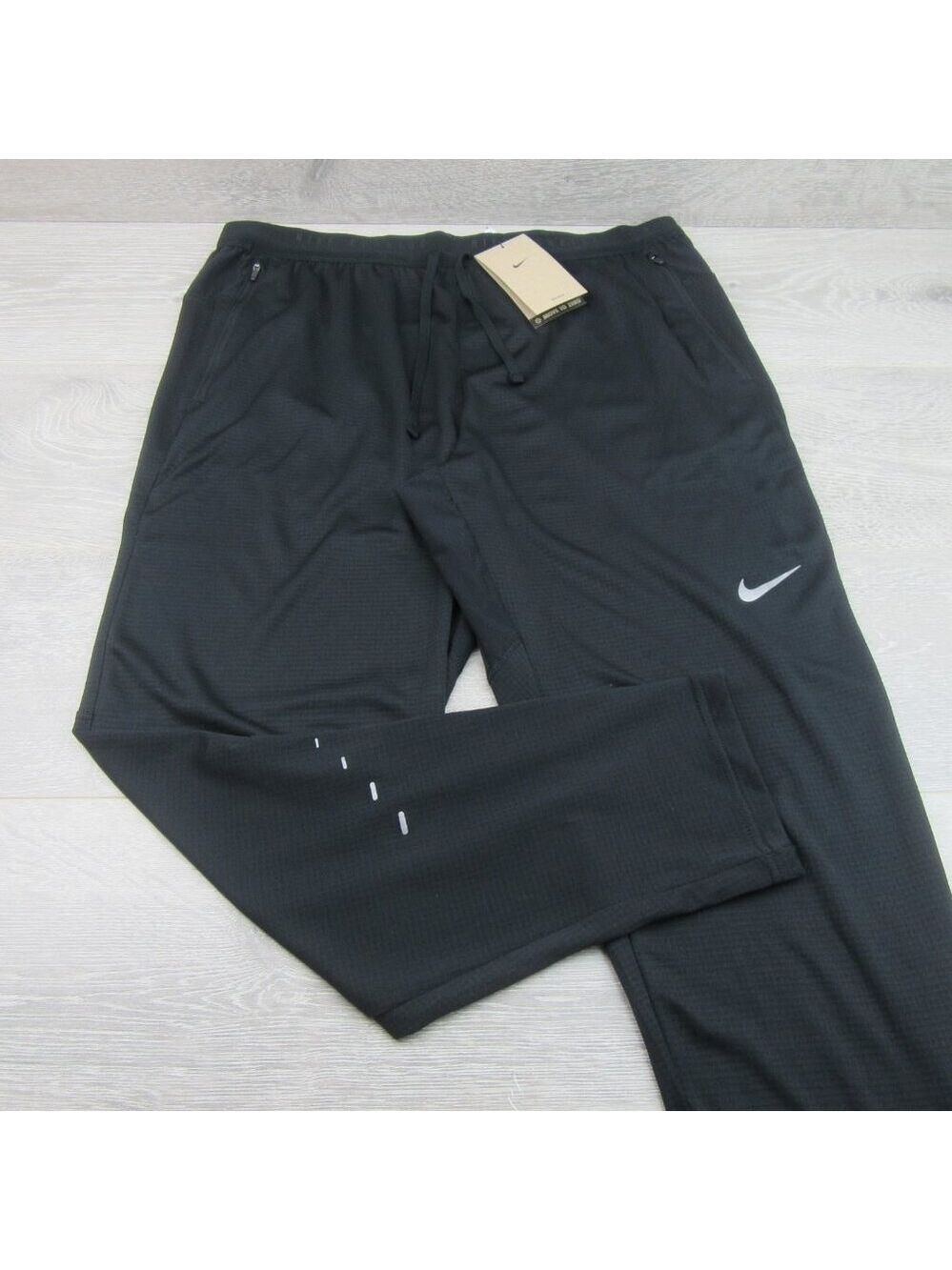 Nike Stride Dri-FIT Knit Running Pants Mens Size Medium Black NEW - Picture 4 of 14